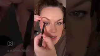 Dramatic winged liner hack #over40makeup #wingedeyeliner