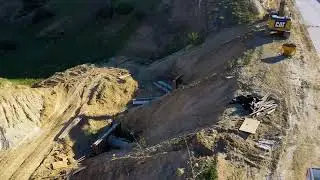 Route 60 Truck Lanes Construction, Aerial Footage, Week of March 14, 2022