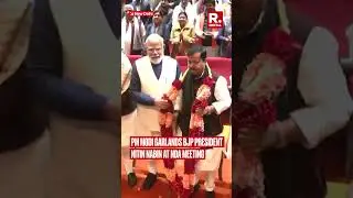 PM Modi Garlands BJP President Nitin Nabin