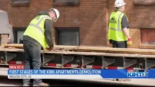 Fire-ravaged Kirk Apartments building prepped for demolition