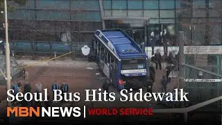 Seoul Bus Crashes onto Sidewalk Near Seodaemun Station, Injuring 13