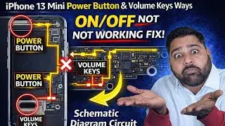 iPhone 13 Mini Power Button & Volume Keys Ways | On/Off Not Working Fix | Schematic Diagram Circuit
