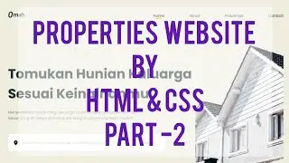 Modern Real Estate Website Design using HTML and CSS / Step-by-Step Tutorial,Part-2