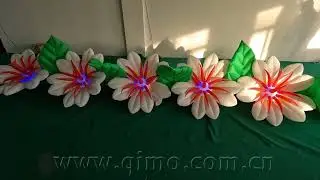 Inflatable flower chain