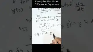 Beginner's Gateway to the World of First Order Equations#differentialequation