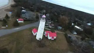 Winter FPV Flight Around Point Clark Lighthouse | DJI FPV Cinematic 4K