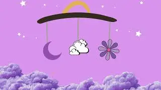 💜 Dreamy Purple Clouds Crib Mobile | Gentle Baby Lullaby for Sweet Sleep ☁️🎶