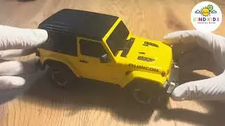 Learn About Cars | Yellow Jeep Wrangler Rubicon | Learning Through Play | Kind Kids