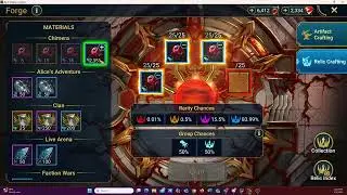 Relic Crafting. Using all the materials saved