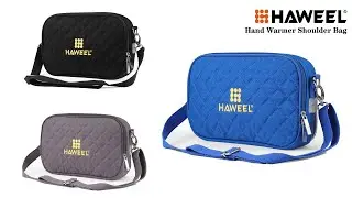 HAWEEL Messenger Shoulder Small Bag Digital Tablet Phone Warmer Storage Bag with Hand Warmer