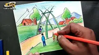 how to draw dashain festival | विजय दशमी | Kite festival | KB Nepali