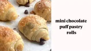 Unbelievably Easy and Decadent Mini Chocolate Puff Pastry Rolls with 5 Ingredients #chocolate