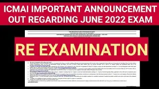 Good News]  ICMAI IMPORTANT ANNOUNCEMENT OUT RESCHEDULED Examination ]