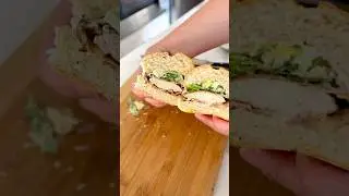 National Sandwich Month Day 14 Viral Chicken Caesar Salad Sandwich 🥗 guest chef edition! #shorts