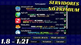 5 Servidores para minecraft 1.8 - 1.21 NO PREMIUM SIN LAG con Skywars, Bedwars, Eggwars y m&aacute;s 2024