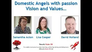 Sam and Lisa from Domestic Angels with David Holland