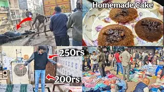 Lal qilla market winter shoppin | What did the police do with the cow? 🫣 Home made Cake 🎂 