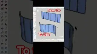 Bend Glass Facade in Seconds | SketchUp Shape Bender Tutorial #shorts