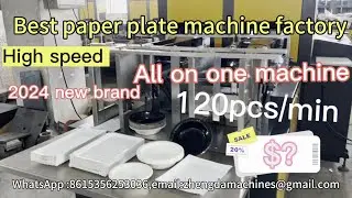 Best paper plate machine china factory // 2024 new paper plate making machine testing //small price