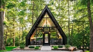 MODERN A-FRAME CABIN HOUSE DESIGN IDEAS | AMAZING A-FRAME CABINS FOR LIVING IN THE HILLSIDE DESIGNS