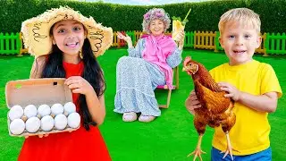Kids Helping Grandma | Family Story for Children