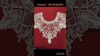 women's fashion trim crochet lace fabric Necks embroidery