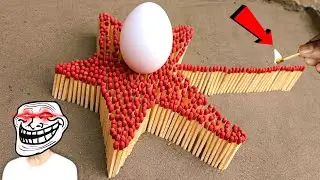 🥚😱 OMG Matchstick vs Egg domino chain reaction video!! 10000 + matchstick..
