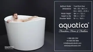 Aquatica True Ofuro Duo Freestanding Bathtub Demo Video for Tall People