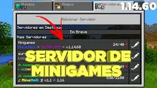 NOVO SERVIDOR DE MINIGAMES PARA SEU MINECRAFT 1.14.60 SEM LAG/BUGS!
