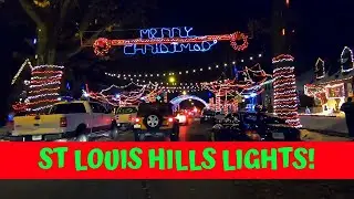 Candy Cane Lane, Snowflake Street, Angel Avenue & Ted Drewes ~ St. Louis Hills Christmas Lights