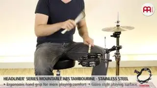 Headliner&reg; Series Mountable ABS Tambourine - Stainless Steel - HTMT2BK