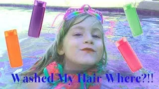 WASHING OUR HAIR IN OUR SWIMMING POOL!!
