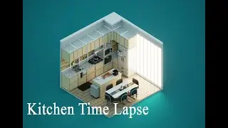 Magicavoxel: Modern Kitchen Timelapse
