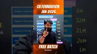 CA foundation jan 2026 free batch🙏 #ctcclasses #cafoundationjan2026freebatch #cafoundationjan2026