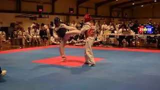 2018 National Division 1 - Yan Gao MON vs Takwa Tissaoui UNSW - Female Red Belt Sparring Feather