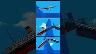 Different Ships vs Tsunami in Floating Sandbox #floatingsandbox #titanic #automobile #gameplay
