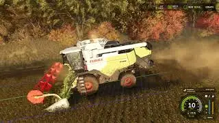 Hof Bergmann - Soybeans harvester - Fendt 820 Vario -Fendt 724 - CLAAS Evion 450 -FarmingSimulator25