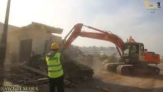 بحضور قائدة و السيد الباشا مدينة تمارة عملية الهدم بحي الوفاق