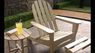 POLYWOOD&reg; Recycled Plastic Curveback Adirondack Chair and Side Table Set - Product Review Video