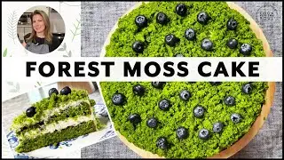 BEAUTIFUL Naturally Colored Forest Moss Cake Recipe