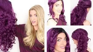 Paarse Lace Front Wig | Makkelijke & snelle kapsel tutorials | Linda Harmsen