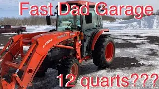 Kubota L3240 oil change, 12quarts???? #shorts