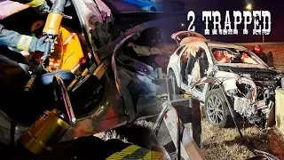 Two Occupants Trapped in Vehicle | Rescue & Engine 13 Extricate Two | I95N  Claymont, DE