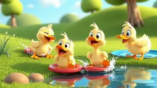 Пять маленьких утят 🦆 Веселый счет #дети #стихи #мультфильм #длятебя #малыш #jariworld #короткиес...
