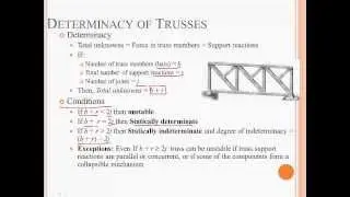 2.1 Determinacy of Trusses