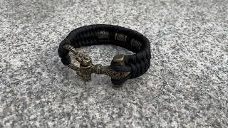 Mjolnir Scandinavian Paracord Thumb Lock Viking Bracelet Bronze Colored For Wholesale