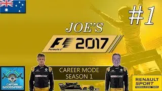 F1 2017 Career Mode | Renault Road to Glory S01 E01 | THE JOURNEY BEGINS | F1 2017 Game
