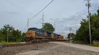 CSX ES40DC #5231, CSX AC44CW #5113, & KCS AC44CW #4585 head west @ Millbury w/ NS 61L | 8/13/23 |