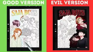 Saja Boys KPop Demon Hunters Coloring Ipad Good Evil Version
