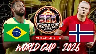 BRAZIL 🆚 NORWAY 🔴 EFOOTBALL WORLD CUP 2026 🔥 MATCH DAY 6 ⚔️